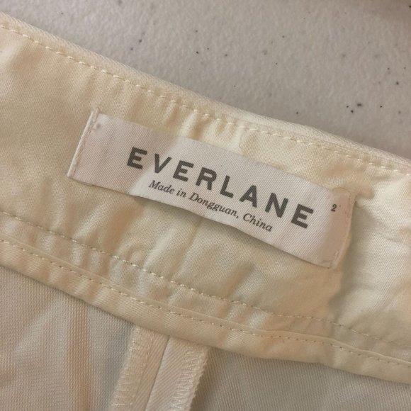 Everlane Womens The Wide Leg Structure Pants Limited Release High Rise White 2 - Picture 3 of 4